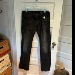 Levi Straight Leg Black Jeans